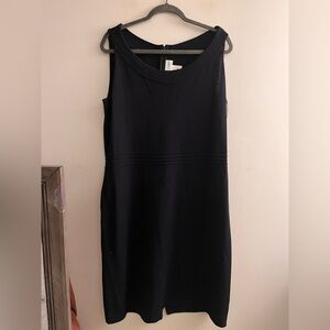 St. JOHN Collection Vintage Sleeveless Wool Black Sleeveless Dress - Size 14
